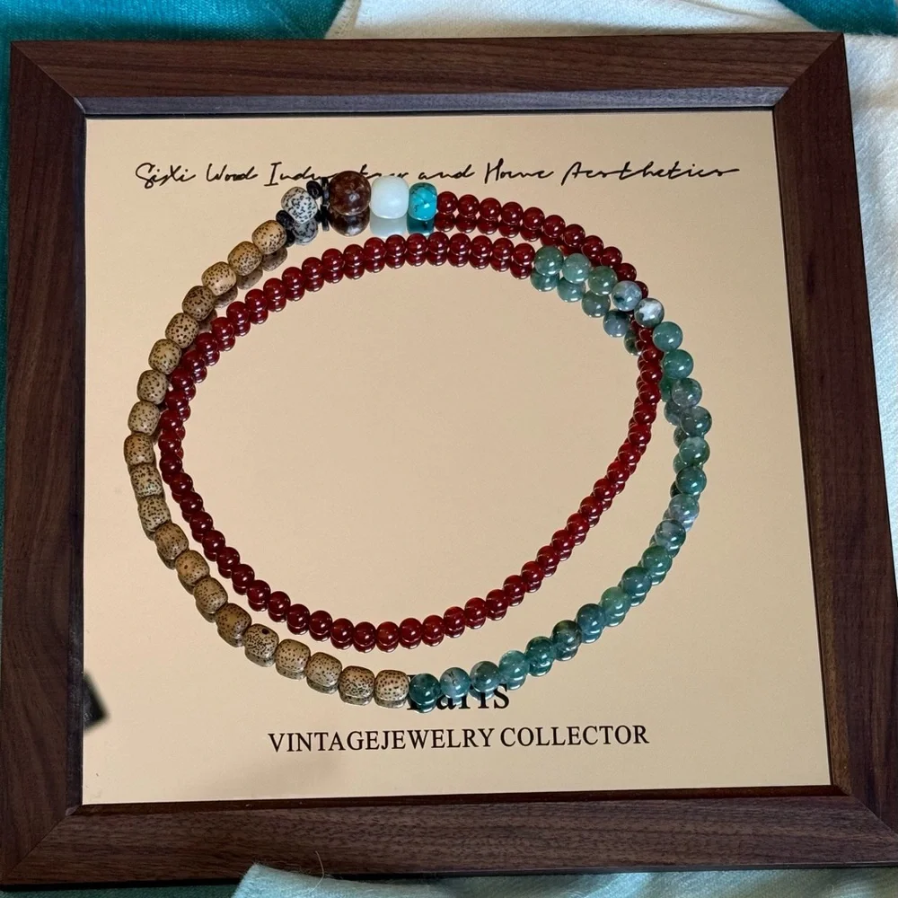 Stackable Multi-wrap Natural Stone Seeds Beaded Bracelet/Necklace